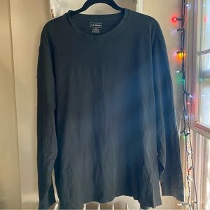 ll bean long sleeve dark green shirt